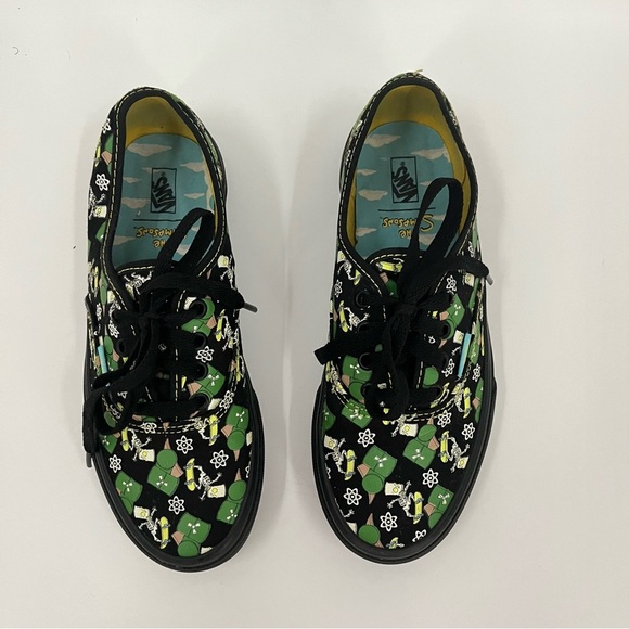 Vans X Simpsons YOUTH 4 Authentic Glow 0563 Bart black lace up - Picture 4 of 9